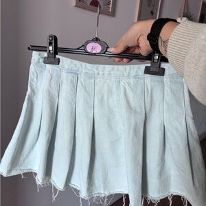 PacSun Light Wash Denim Mini Skirt